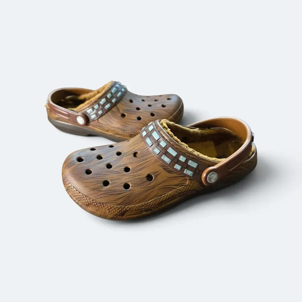 Star Wars x Crocs Classic Lined Chewbacca Clogs Men 8 Women 10 Rare